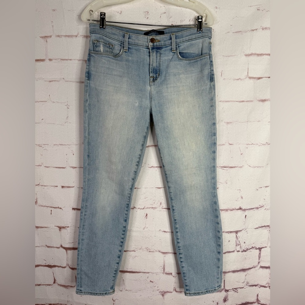 J BRAND Size 30 Mid Rise Capri Beach Line Light Wash 31 Inch Waist Blue Jeans - Picture 8 of 16